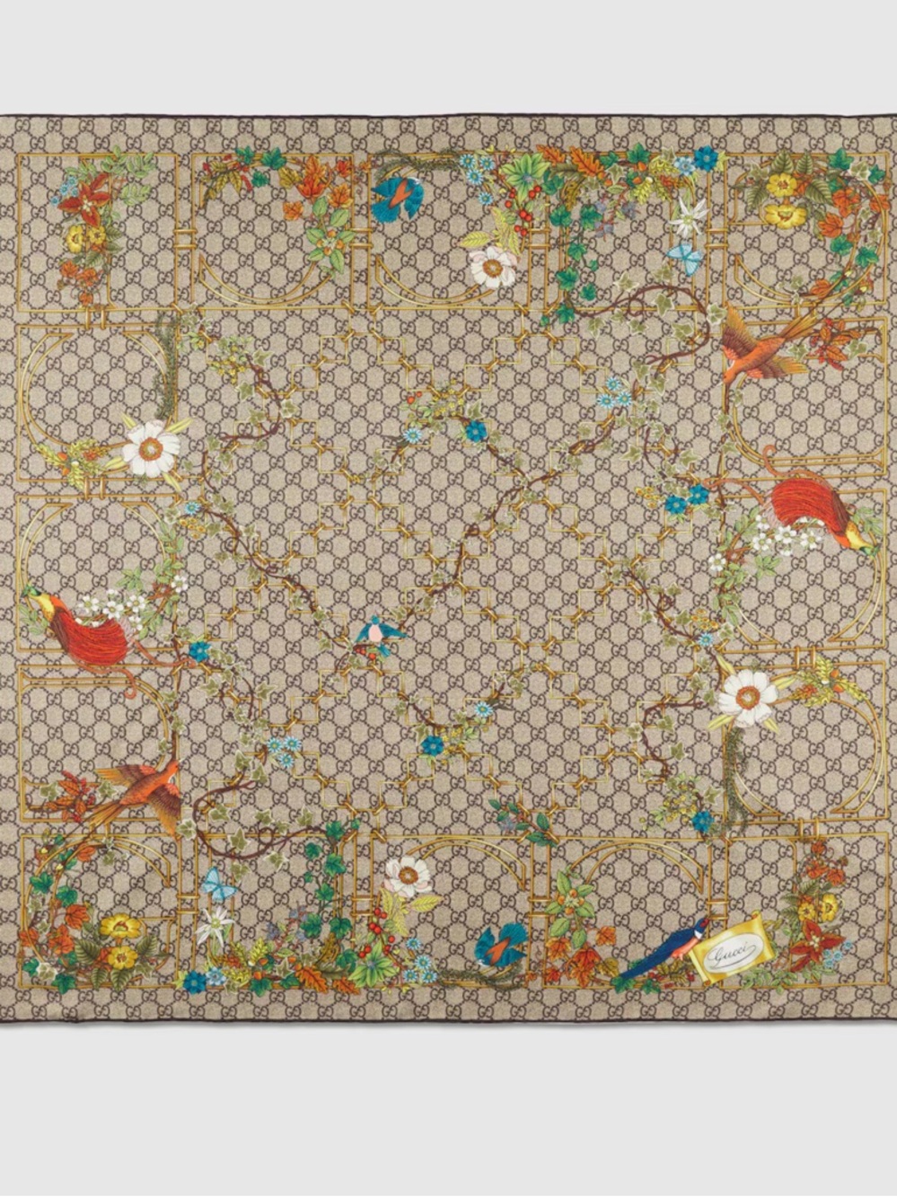 NWT Gucci Silk Twill Scarf - Picture 6 of 6